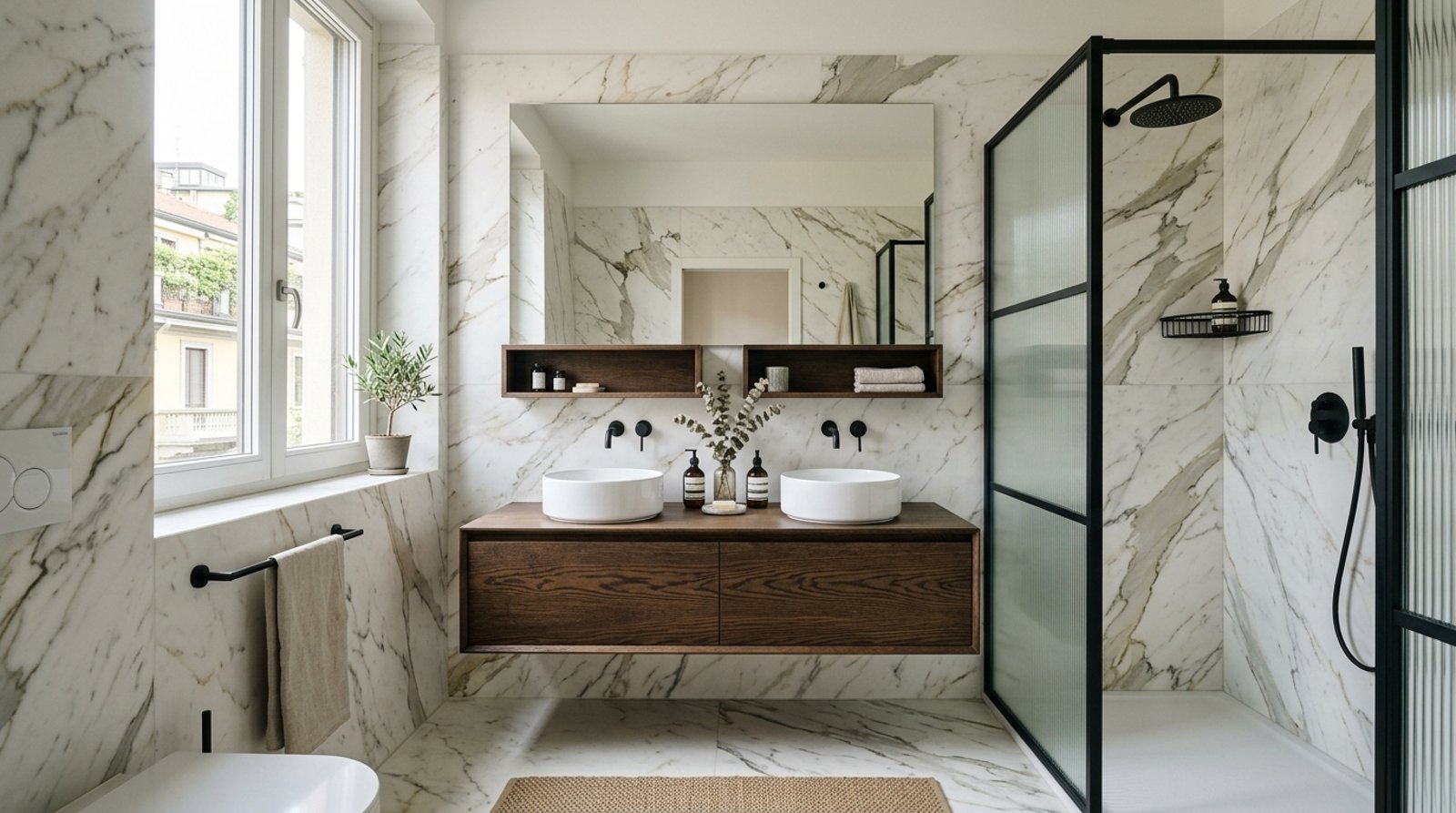 Salle de bain en marbre