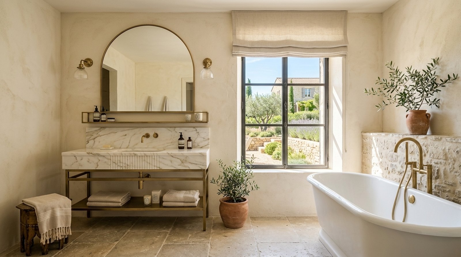 Salle de bain en pierre